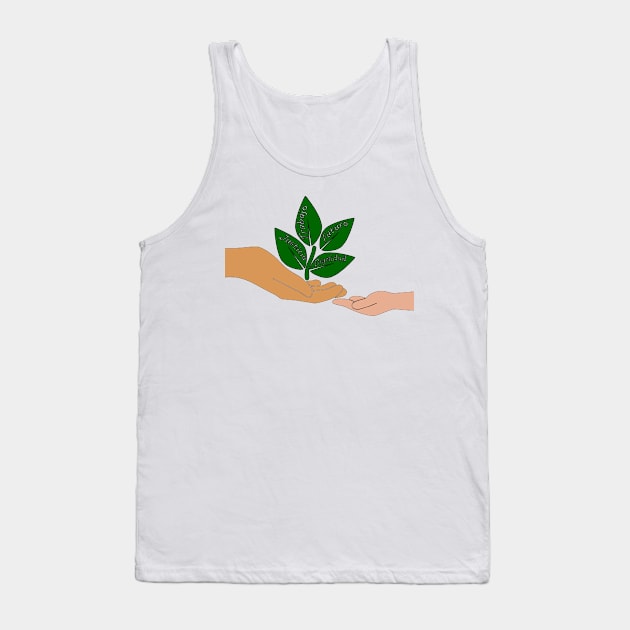 Hands giving and receiving inheritance from the planet Tank Top by Jevaz